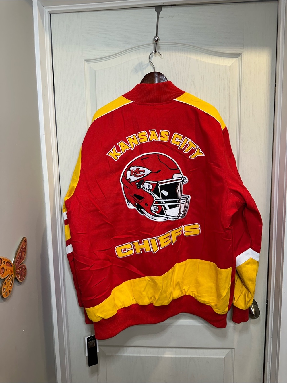 Kansas City Chiefs Prime Time Full-Zip Racing Jacket XXL colour block varsity